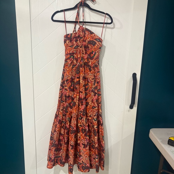 House of Harlow 1960/ paisley boho halter dress/vacation/ wedding attire - Picture 6 of 9